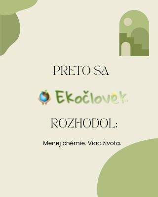 Prečo existuje Ekočlovek? 🌱 Pretože nám nie je jedno, v akom svete budú žiť naše deti a v akom stave necháme túto krajinu....